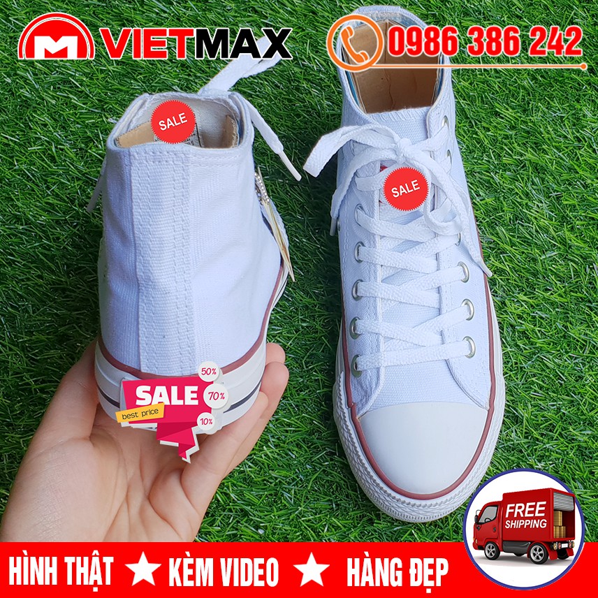 🔥 [HOT] Giày Thể Thao Sneaker Classic Trắng Cao Cổ Hàng Sale