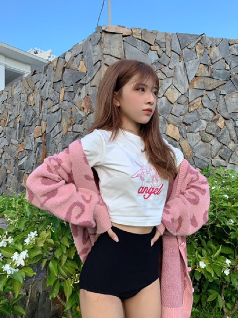 [Mã WASKT304 giảm 15% tối đa 30K đơn 99K] Croptop Angel thêu | BigBuy360 - bigbuy360.vn