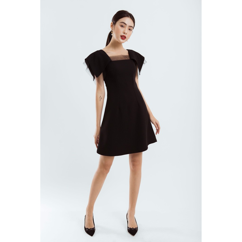 Đầm Tay Cách Điệu Phối Sheer 2 Màu EDINI - D1151 - D1112 | BigBuy360 - bigbuy360.vn