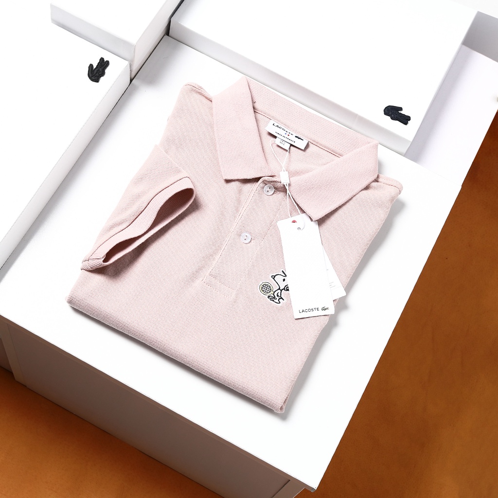 Áo Thun Nam Polo Cá Sấu 4 Màu LACOSTE TRƠN 2 LOGO Form SlimFit Trơn Full Pack, tem, tag, code Hàng Xịn Cao Câp DV