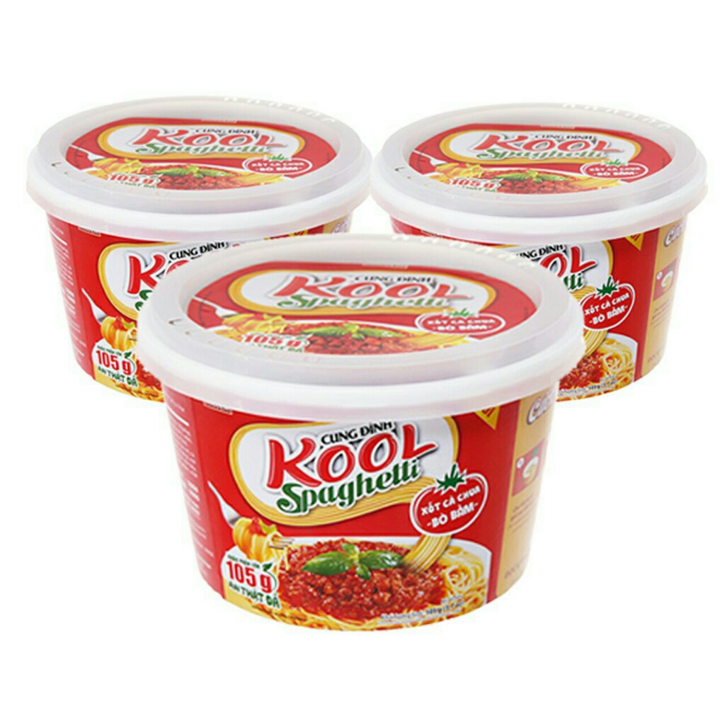 Thùng mì bát Cung Đình Kool Sốt Spaghetti Thịt bò bằm