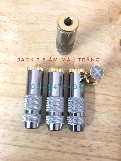 Jack 3.5 màu trắng hàn dây- giá 1 chiếc