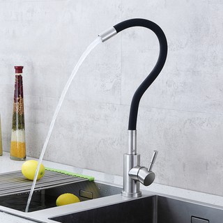 Vòi rửa bát nóng lạnh thân cao su