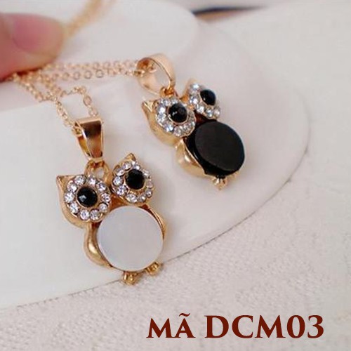 [MUA 1 TẶNG 1 VÒNG TAY] Dây chuyền mặt cú mèo lõi bạc S925 cao cấp