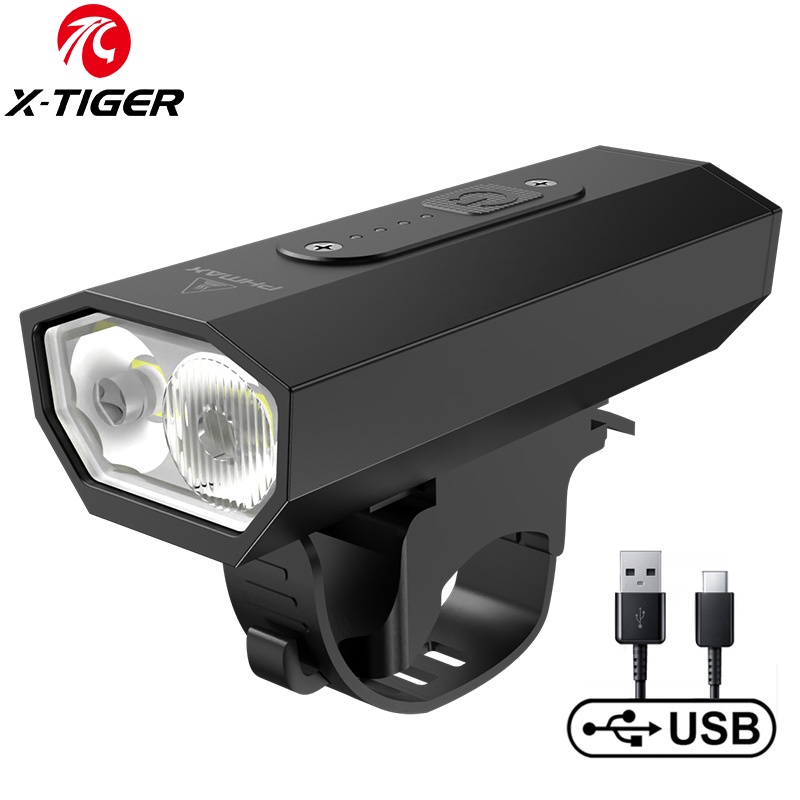 [Fulfilled by Shopee]Đèn pha phía trước xe đạp X-TIGER 500lumen chống mưa sạc USB