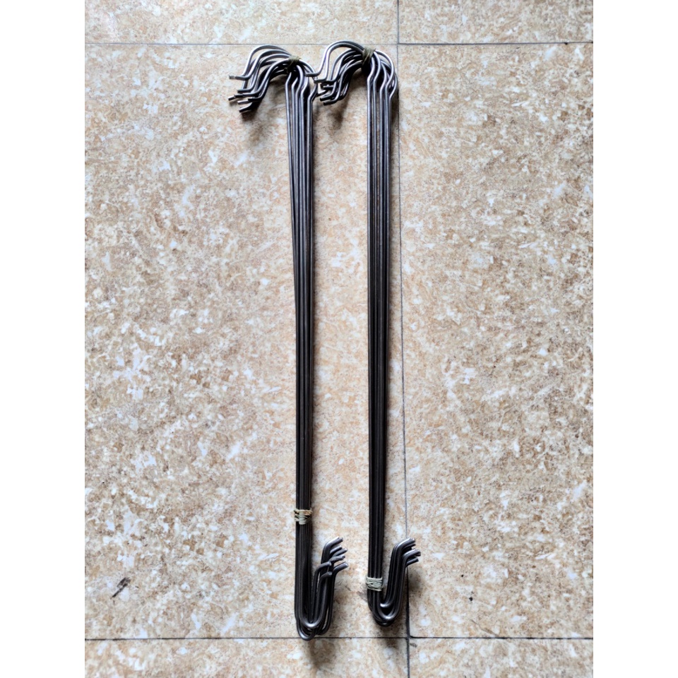 Sét 10 Móc Inox chuyền nối dài 50cm, 70cm, treo chậu hoa lan, cây hoa cảnh 2 đầu.
