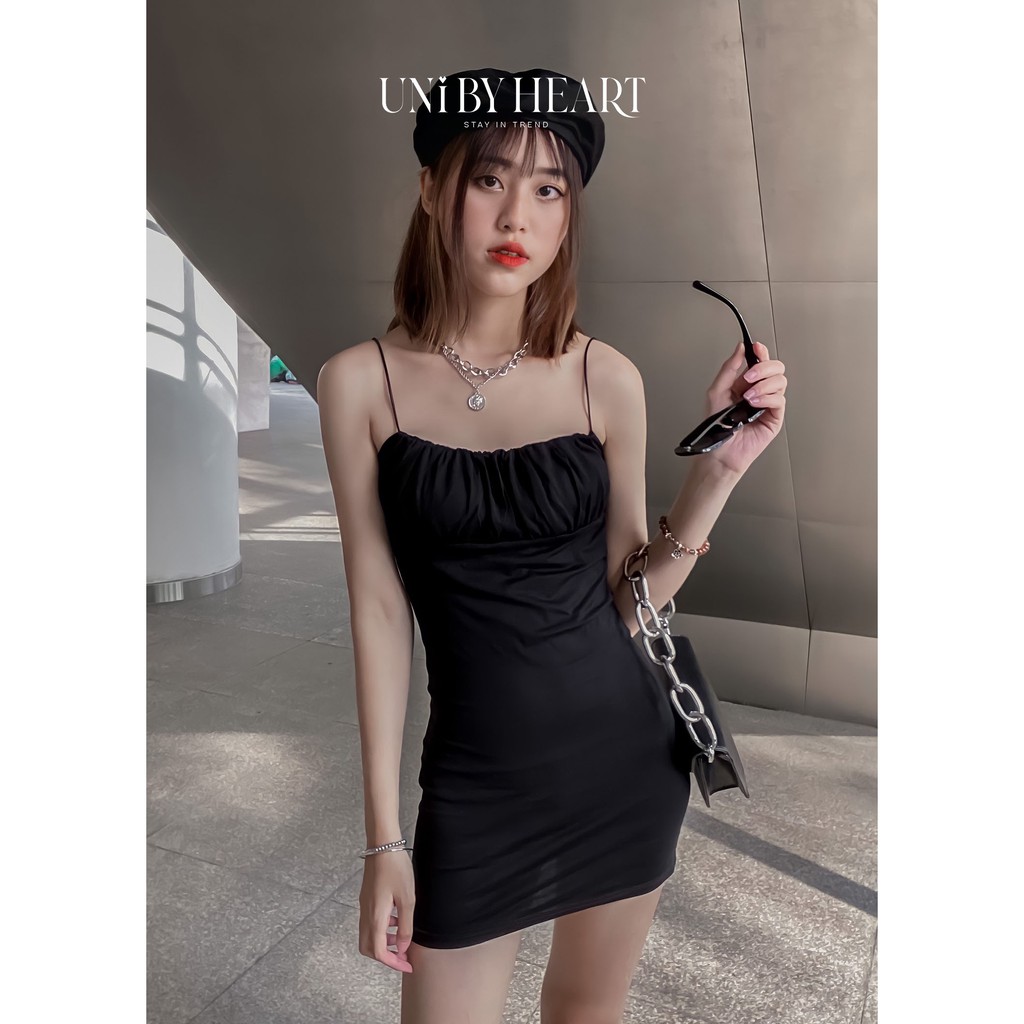 Váy body nữ Cami Dress VHD002 thiết kế 2 dây, vải cotton co giãn thoải mái - Uni By Heart | BigBuy360 - bigbuy360.vn