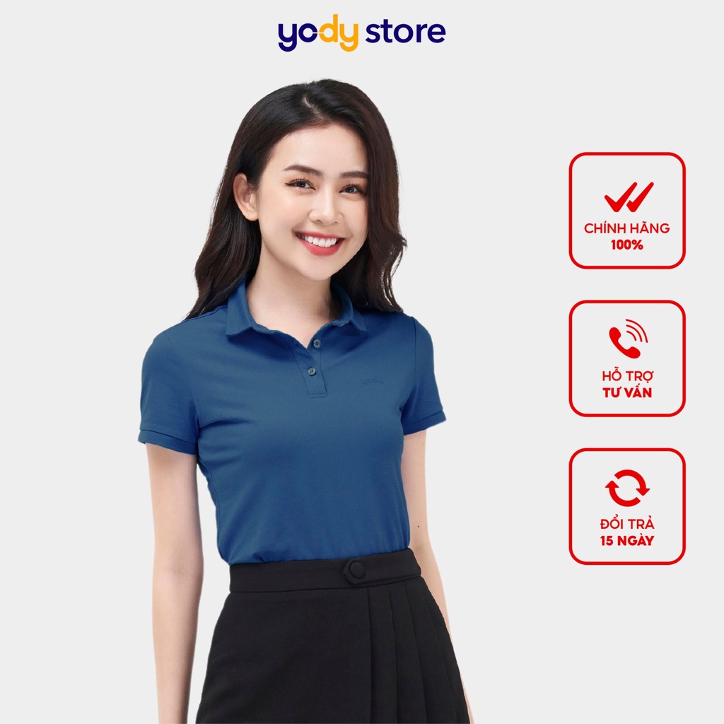 Áo Polo YODY Nữ chất liệu Cotton mềm mịn thoáng mát APN5424