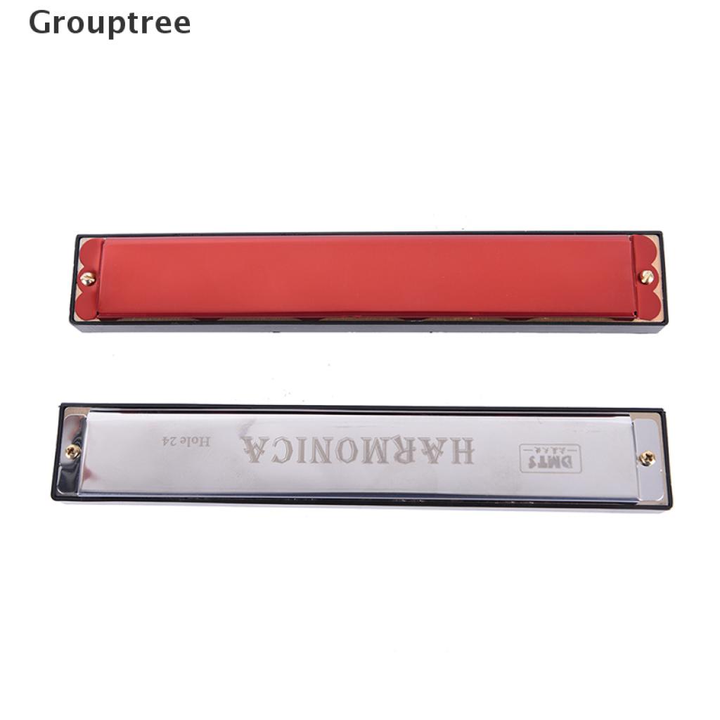 Kèn Harmonica 24 Lỗ Bằng Bạc / Đỏ Dành Cho Người Mới Bắt Đầu