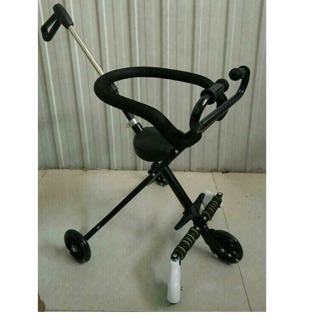 Xe đẩy 5 bánh gấp gọn tay cong