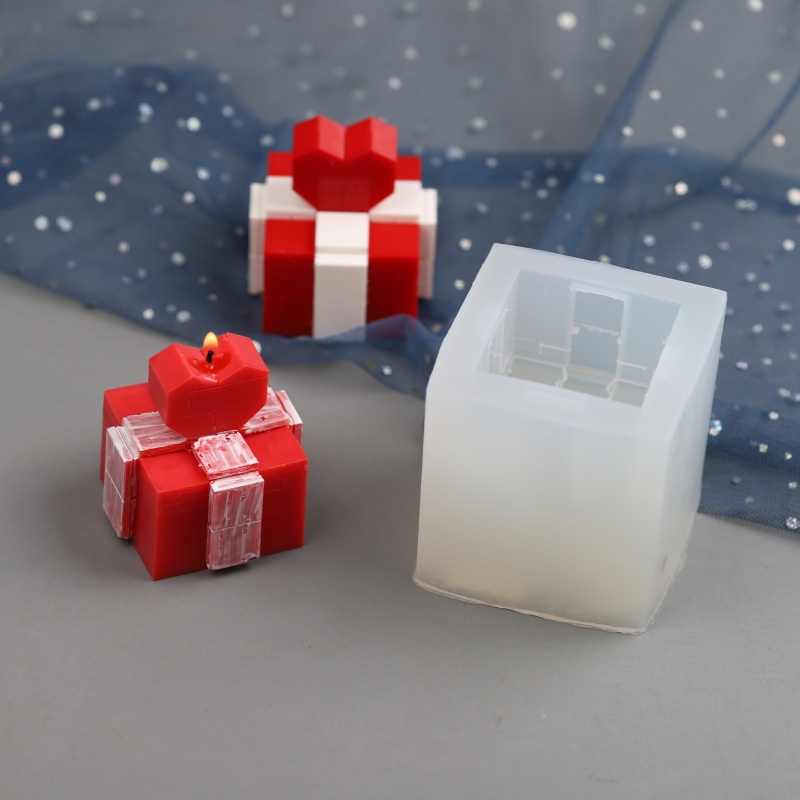 Khuôn Silicone Làm Xà Phòng Hình Khối Lắp Ráp DIY