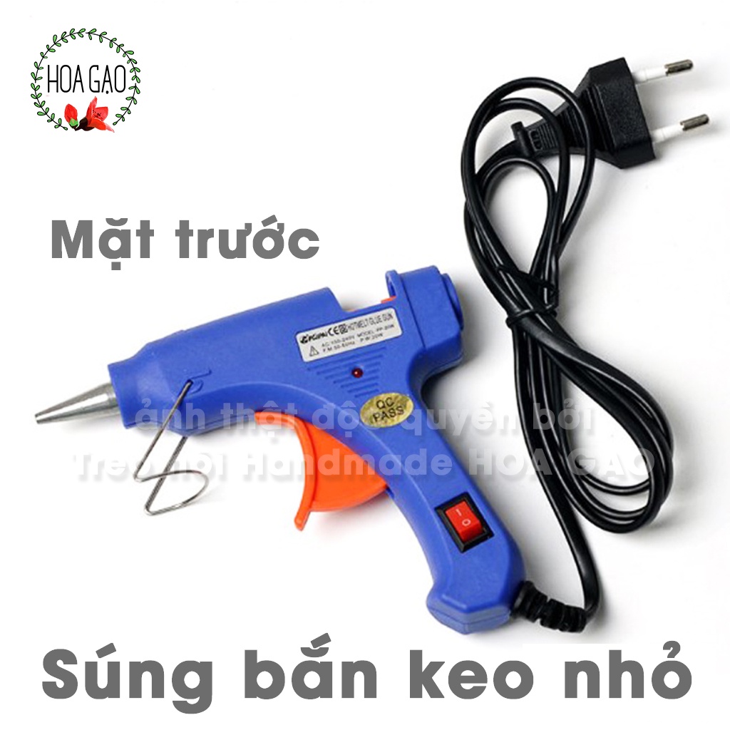 Combo súng bắn keo nến lớn nhỏ keo silicon 20w 60w HOA GẠO GSO súng điện hàng tốt, có công tắc nóng chảy nhanh free ship