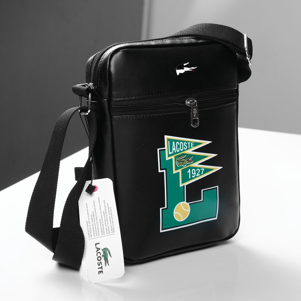 🐊TÚI ĐEO CHÉO NAM NỮ BAG SHOULDER LACOSTE1927 NEW2022 L03🐊 -vải 100% da