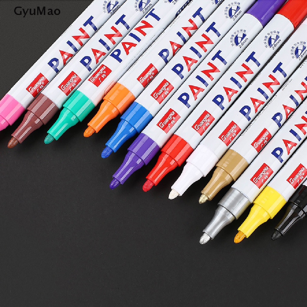 [cxGYMO] 12 Colors Paint Marker Pen Fade-proof Car Tyre Tire Tread CD Metal Permanent  HDY
