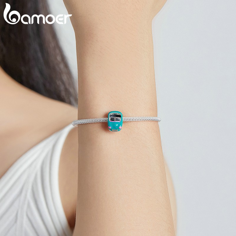 Hạt trang sức Bamoer SCC1973  bạc 925 chỉnh được hình dạng dùng làm phụ kiện vòng tay thời trang DIY