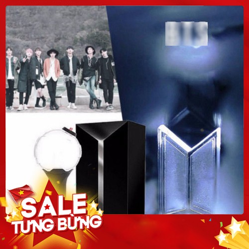 Chuyendokpop Lightstick BTS bomb ver 3 BTS có kết nối Bluetooth đổi màu Unoff phong cách hàn quốc, idol tặng ảnh CẢM ƠN 