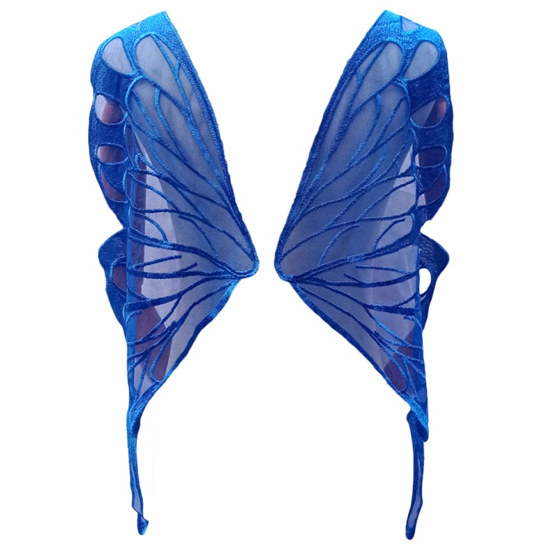 1 Cặp Miếng Ren Thêu Hình Cánh Bướm Sau Lưng Cho Cổ Áo