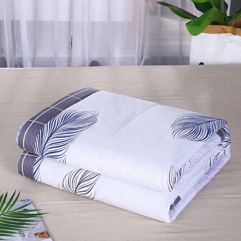 mẫu mới năm 2021❏✆chăn bông mùa hè 100% cotton, điều hòa nhiệt độ, mát hè, vải giặt được bằng máy, mỏng ký túc