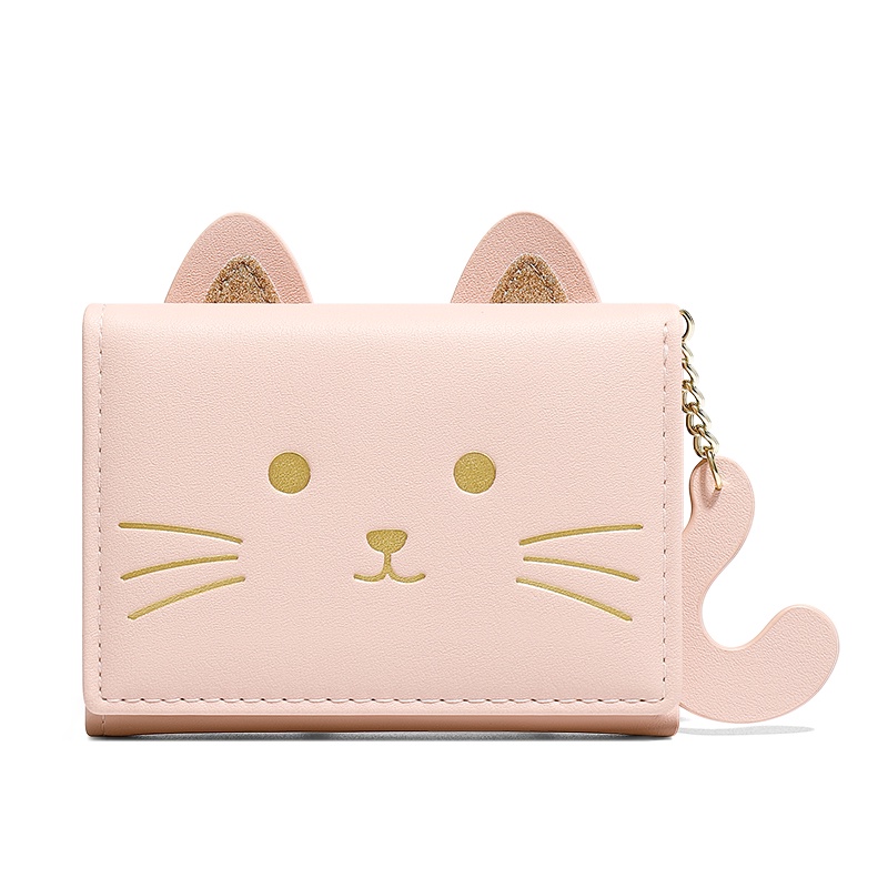 Ví nữ gấp gọn PIERRE LOUES họa tiết mèo dễ thương