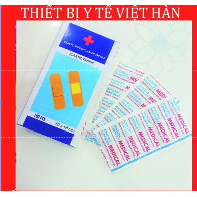 BĂNG CÁ NHÂN DẤU CỘNG AN PHÚ, KHÔNG THẤM NƯỚC, HỘP 100 MIẾNG