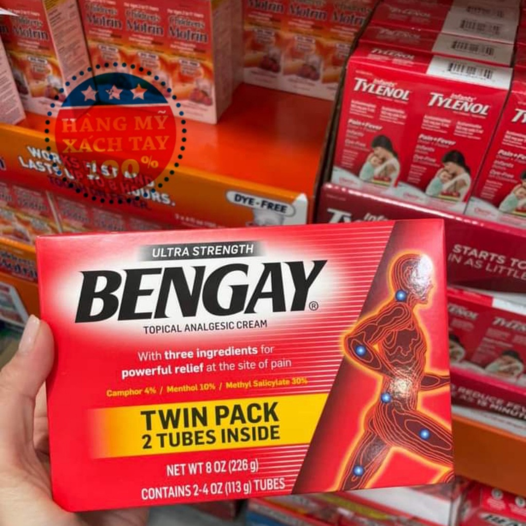 Kem xoa bóp BENGAY Ultra Strength giảm đau nhức xương khớp của Mỹ