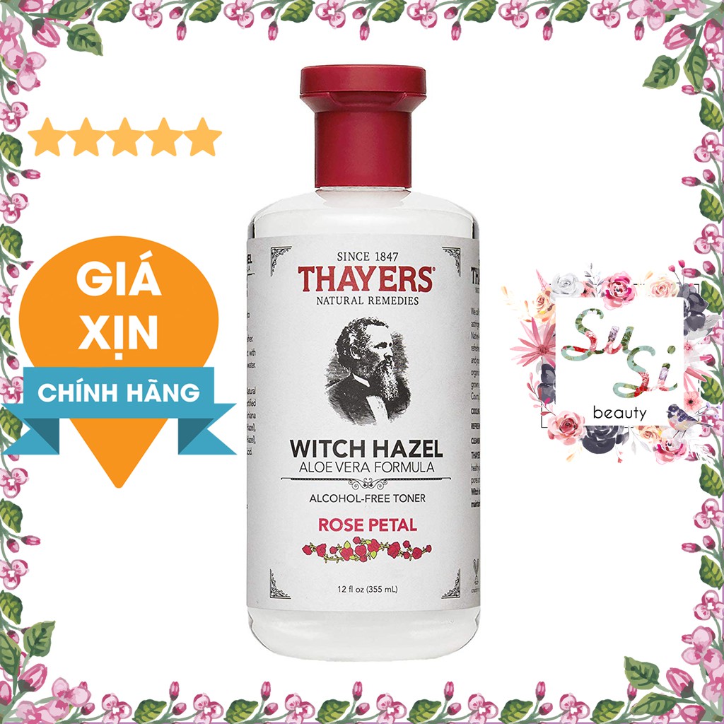 [CHÍNH HÃNG] Nước hoa hồng không cồn Thayer hương hoa hồng - Toner Thayers Rose Petal 355ml