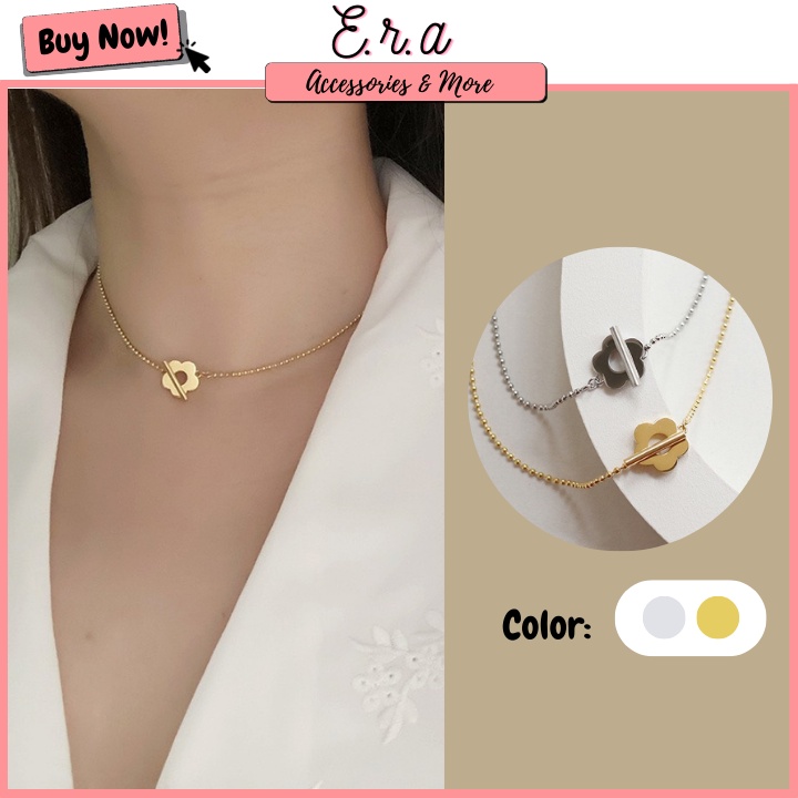 Dây Chuyền Titan Nữ Mặt Hoa Rỗng ERASHOP 079988 - Cá Tính, Vintage, Phụ Kiện Giá Rẻ