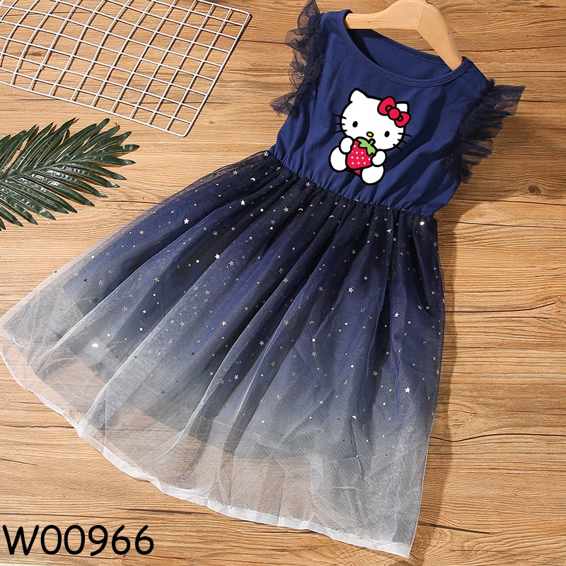 Hello kitty Chân Váy Xòe Kiểu Hoạt Hình Xinh Xắn Đáng Yêu Cho Bé Gái