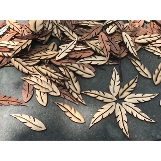 Combo 20 Lá gỗ handmade trang trí-móc khoá 🍃🍃
