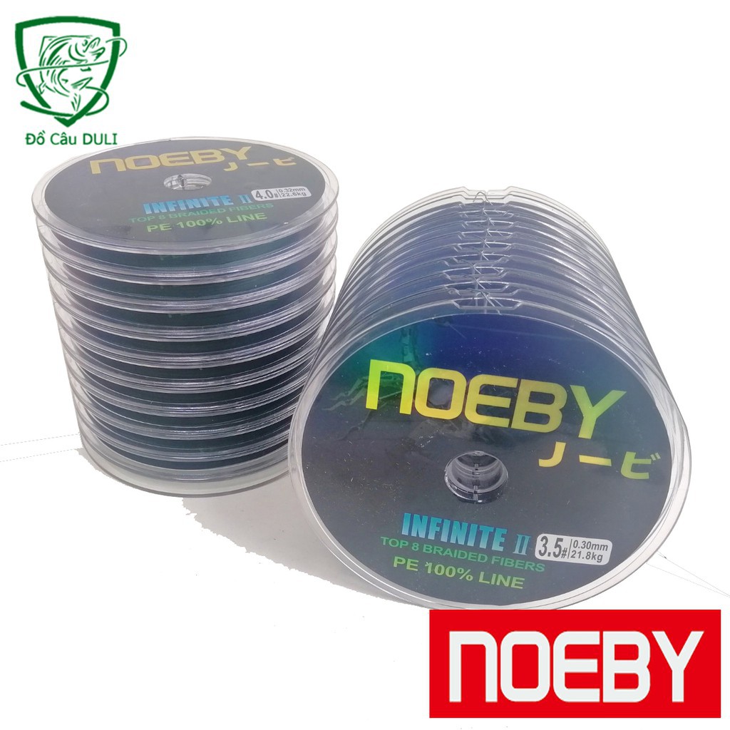 Dây Dù Câu Cá NOEBY Infinite II X8 Cao Cấp Màu Xanh Rêu dây PE câu lure siêu bền... DC-13