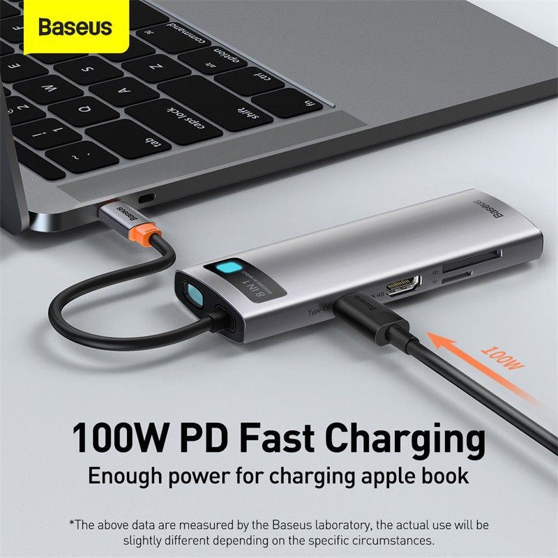 Hub chia cổng Baseus cổng Type C sang HDMI USB 3.0 dành cho MacBook Pro Air Surface Pro 7 | WebRaoVat - webraovat.net.vn