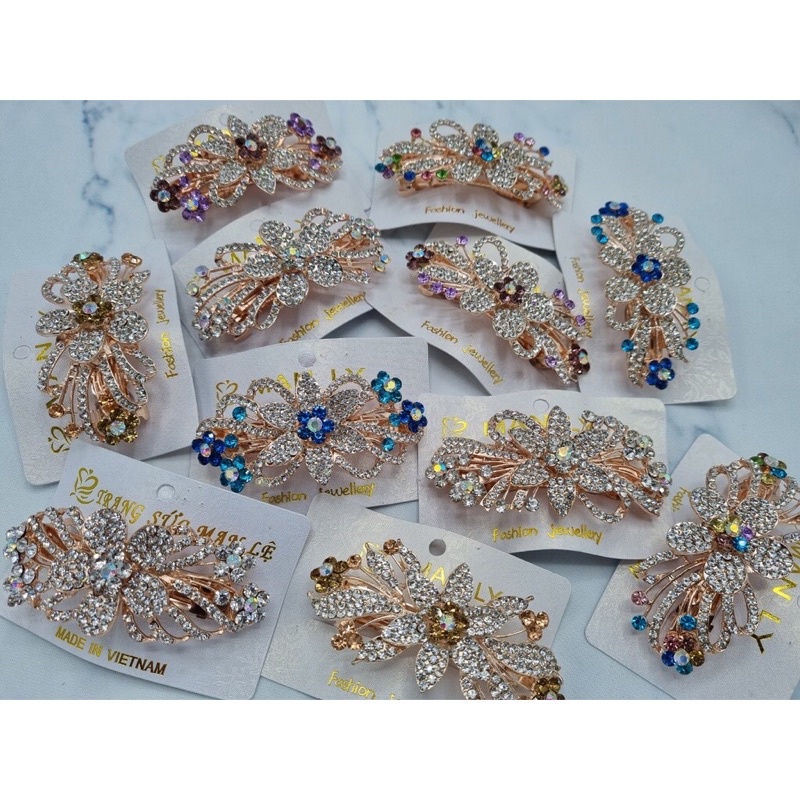 Cặp tóc đính đá màu cho nữ loại đẹp