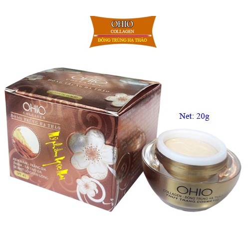 Kem nám trắng da thâm tái tạo se khít lỗ chân lông OHIO COLLAGEN ĐÔNG TRÙNG HẠ THẢO  20g