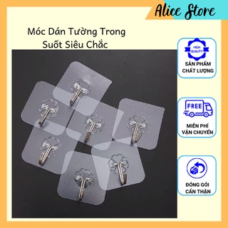 Móc Nhựa Dán Tường Trong Suốt Siêu Chắc