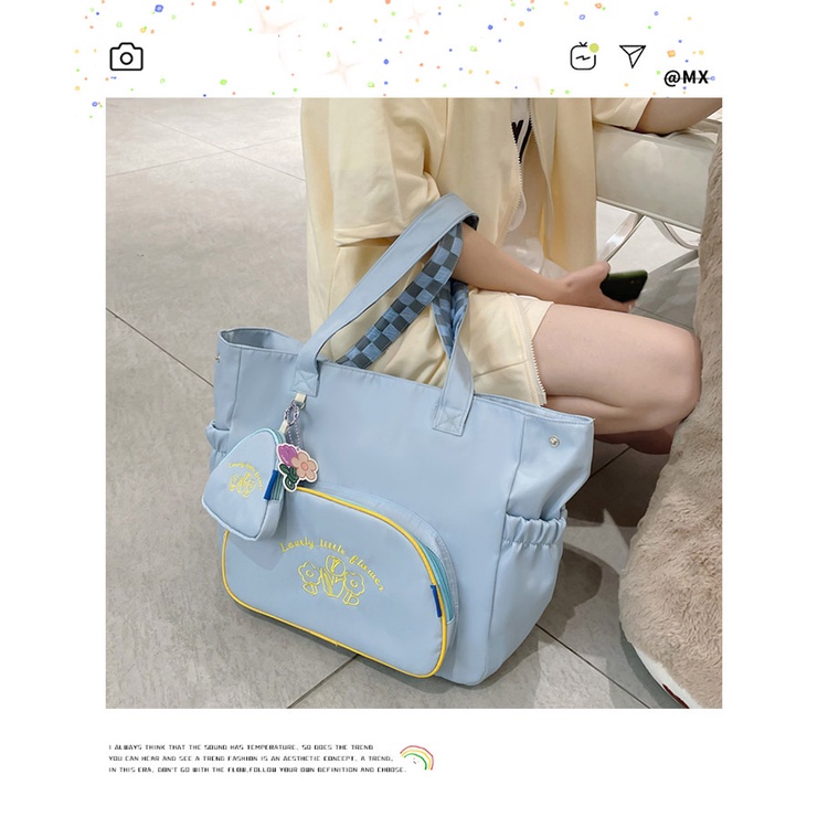 Túi Tote Đeo Vai Bằng Vải Oxford Chống Nước Sức Chứa Lớn Thời Trang Mới 2022 Cho Nữ