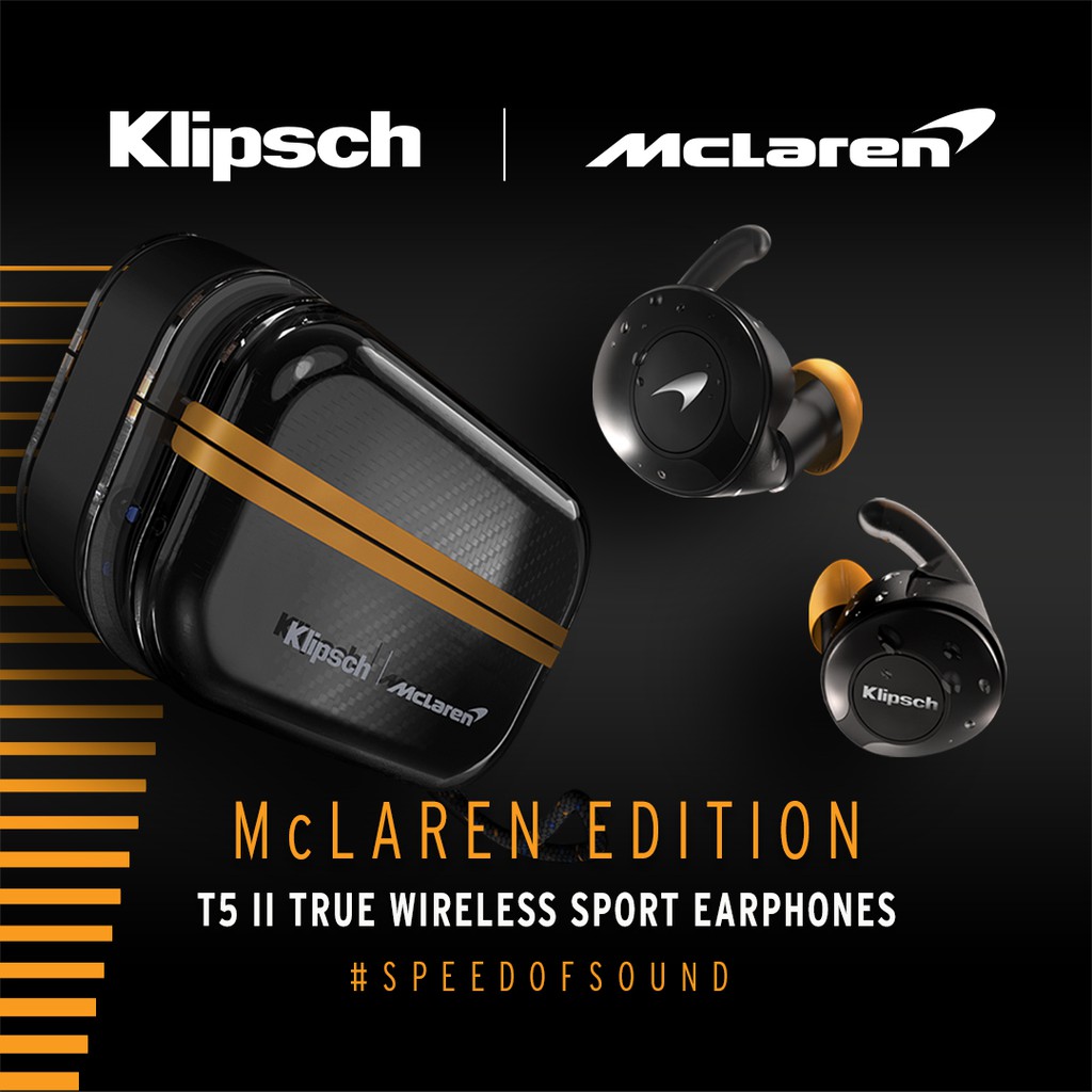 [Mã SKAMA06 giảm 8% đơn 250k]TAI NGHE TRUE WIRELESS KLIPSCH T5 II SPORT MCLAREN EDITION - New