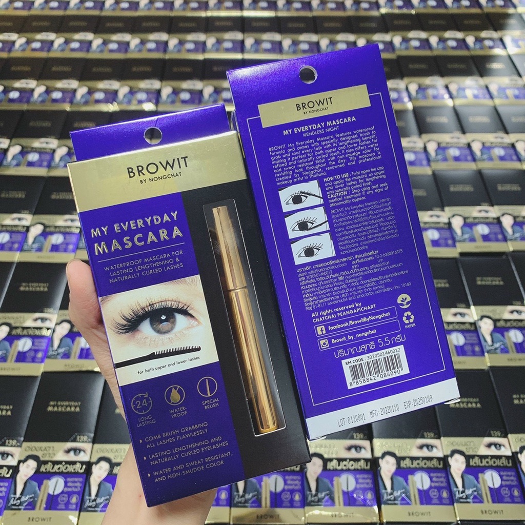 Mascara Nongchat chống trôi, đem đến làn mi công vút - My Everyday Mascara Endless Night By Nongchat BROWIT 5,5G