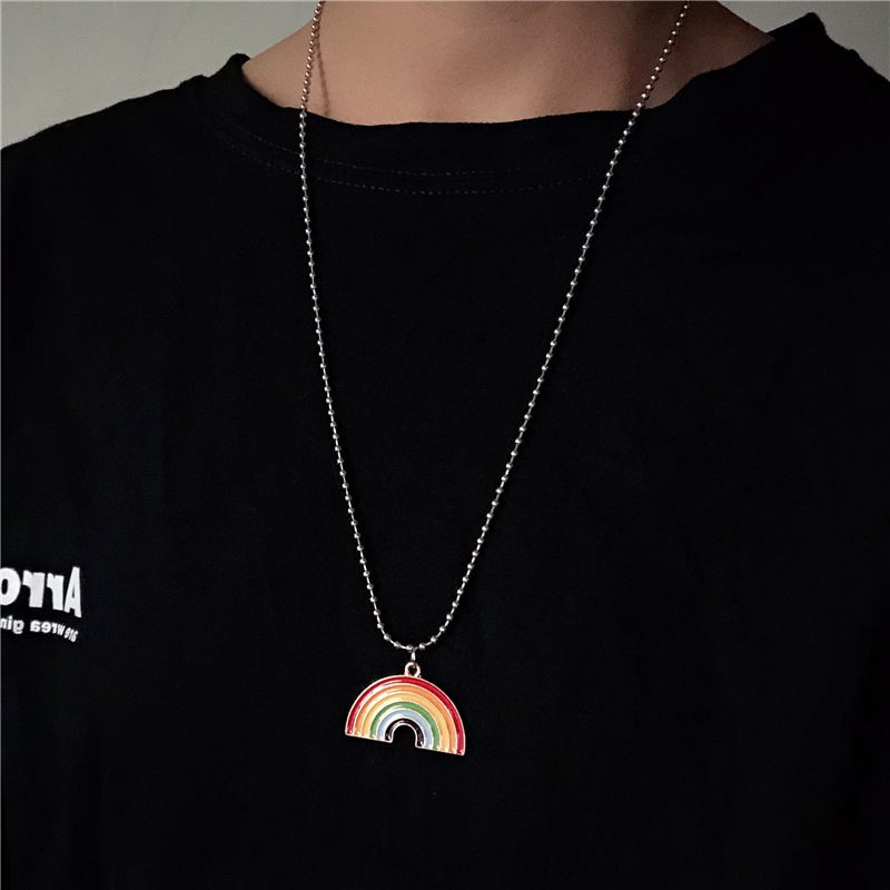 [RẺ VÔ ĐỊCH] Vòng đeo cổ Hoa Mặt Trời Kaikai Kiki, Cầu Vồng Rainbow - Dây chuyền hợp kim unisex nam nữ đôi thời trang