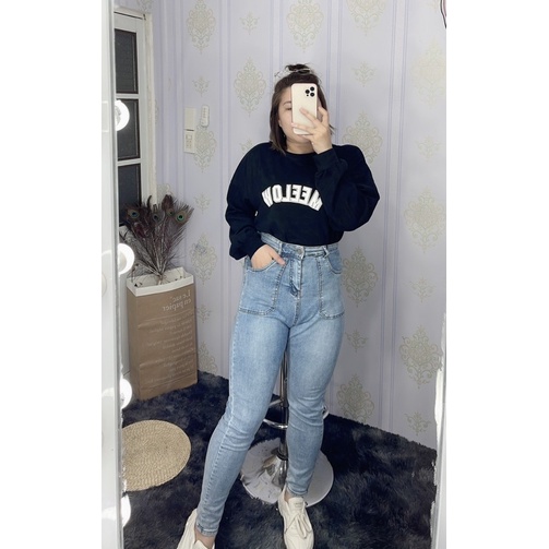 Quần jean lưng cao Sp447 Bigsize 60-98kg