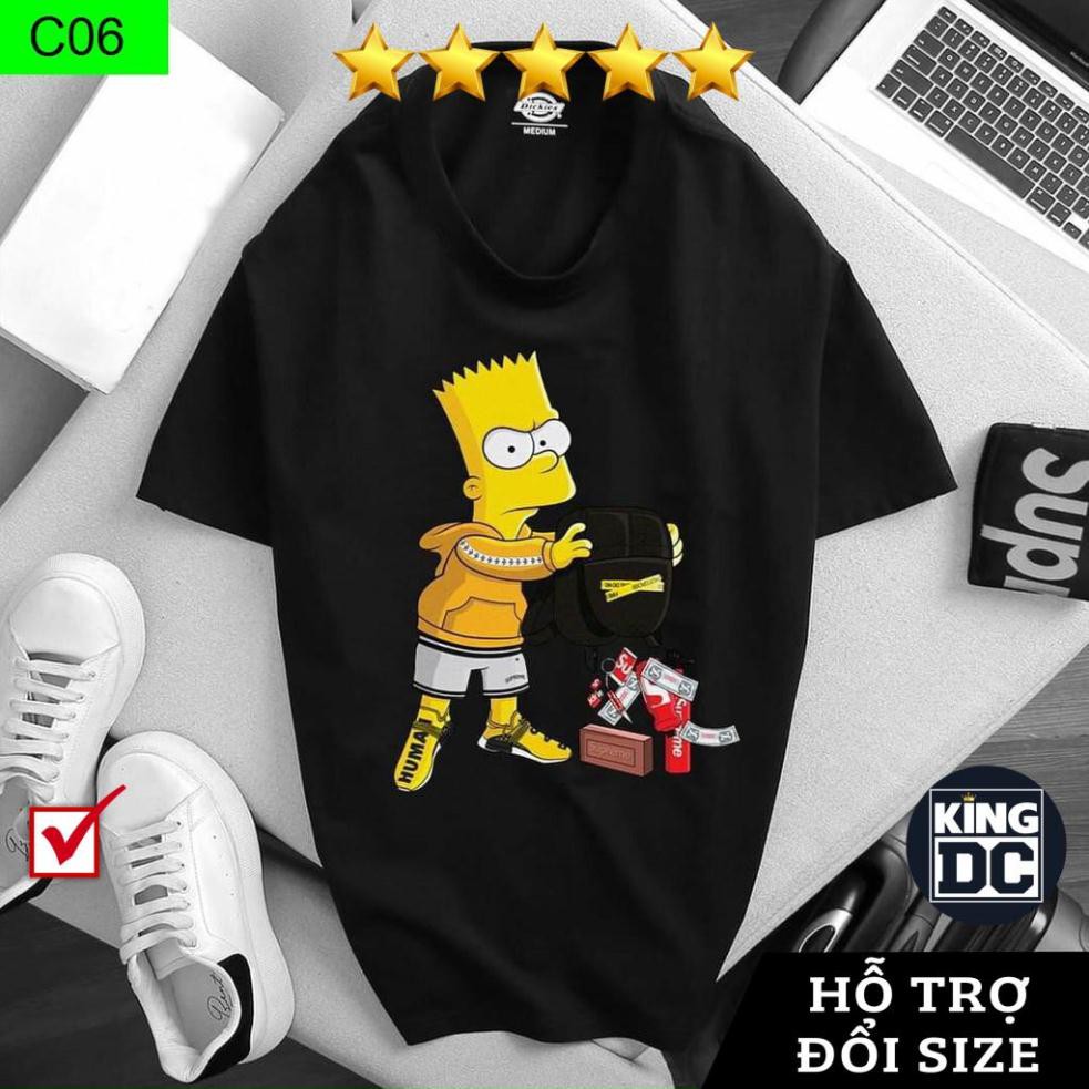 Áo phông Unisex ODCÁo thun in hình SIMPSONS-Chất cotton co giãn 4 chiều-Thấm hút tốt-Cực thoáng mát-Mẫu mới 2021