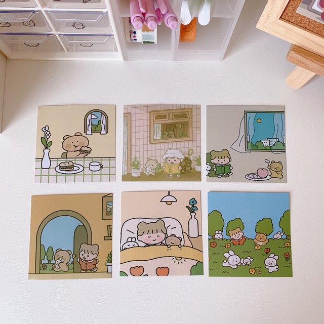 Set postcard dán tường decor ulzzang (không gồm stick dán tròn)