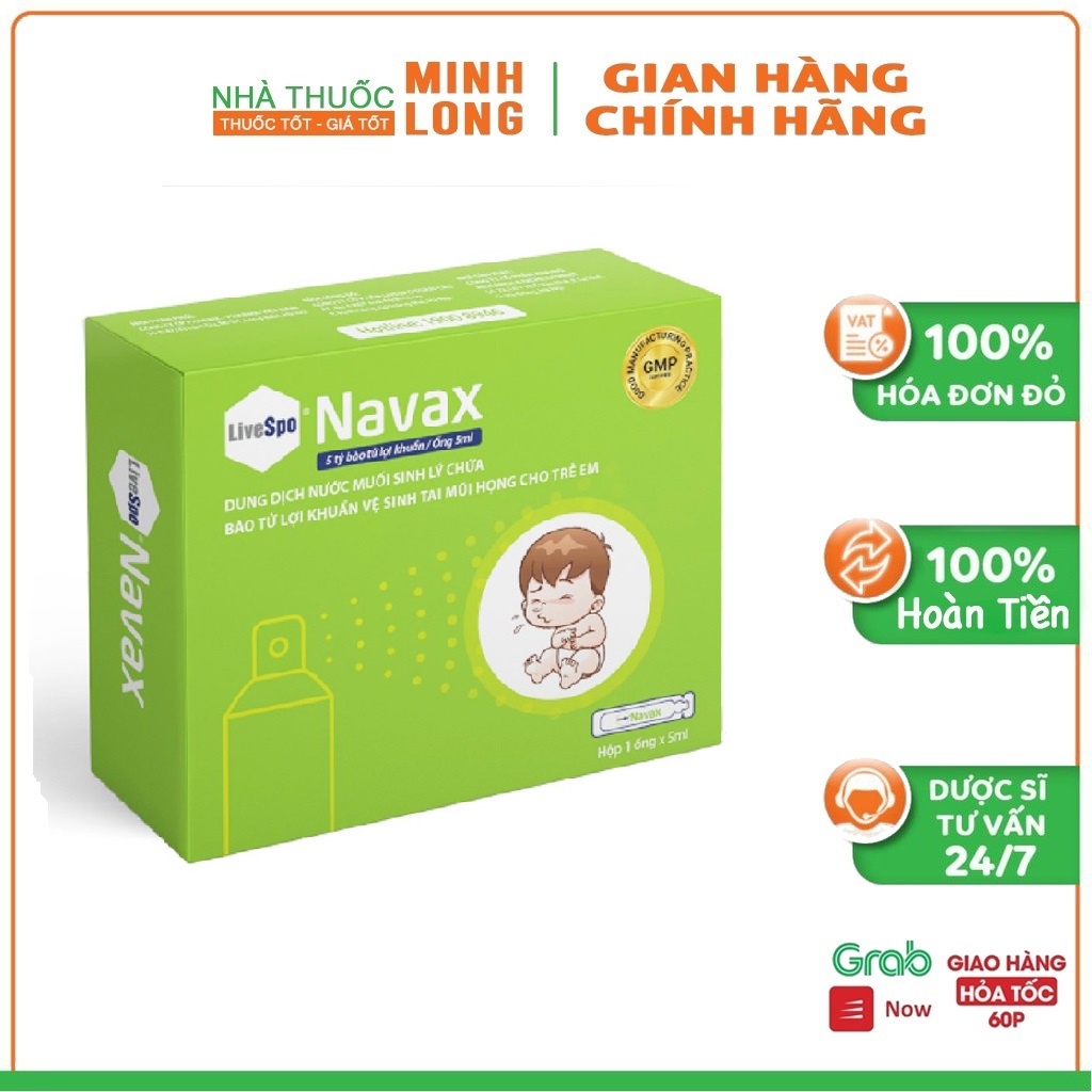 Livespo Navax - Xịt bào tử lợi khuẩn giúp tăng đề kháng đường hô hấp cho cả gia đình (hộp 1 ống)