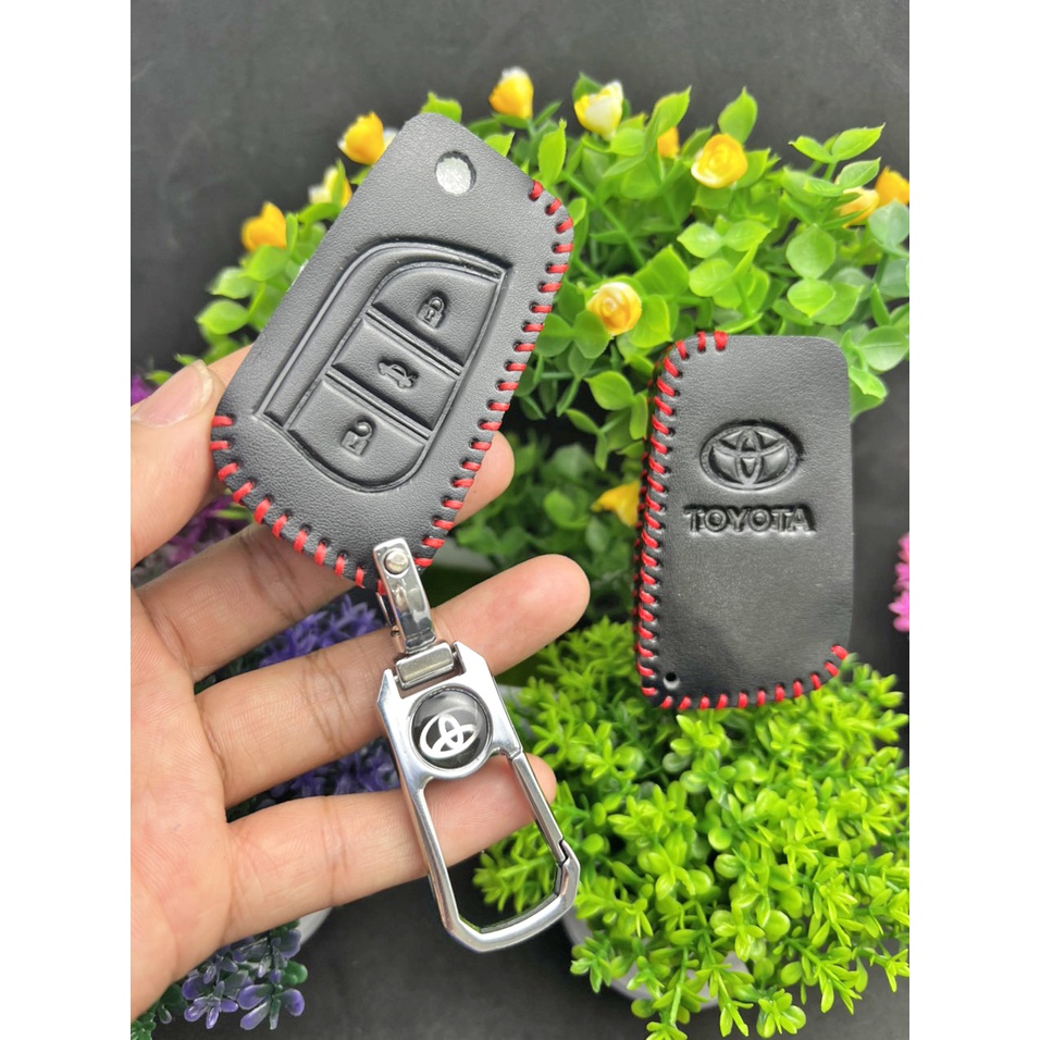 Bao Da chìa khóa gập 3  nút Toyota Innova 2022 Yago Atis, RAV4 Trước 2013 Toy43 Toy48 type 1 lưỡi nhọn