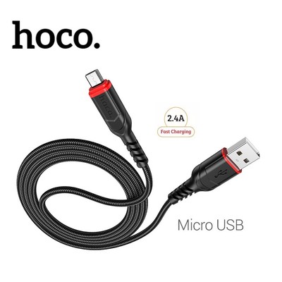 Cáp sạc nhanh bọc dù siêu bền Micro HOCO X59 hỗ trợ sạc và truyền dữ liệu tăng tốc độ sạc lên đến 30% dài 1m