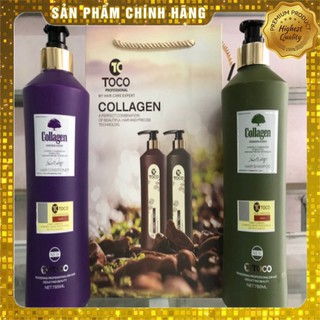 [CHÍNH HÃNG] BỘ DẦU GỘI + XẢ TOCO COLLAGEN KÍCH THÍCH MỌC TÓC (2 CHAI 785ML)