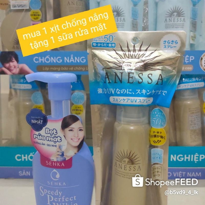 Xịt chống nắng ANNESSA dưỡng da bảo vệ hoàn hảo