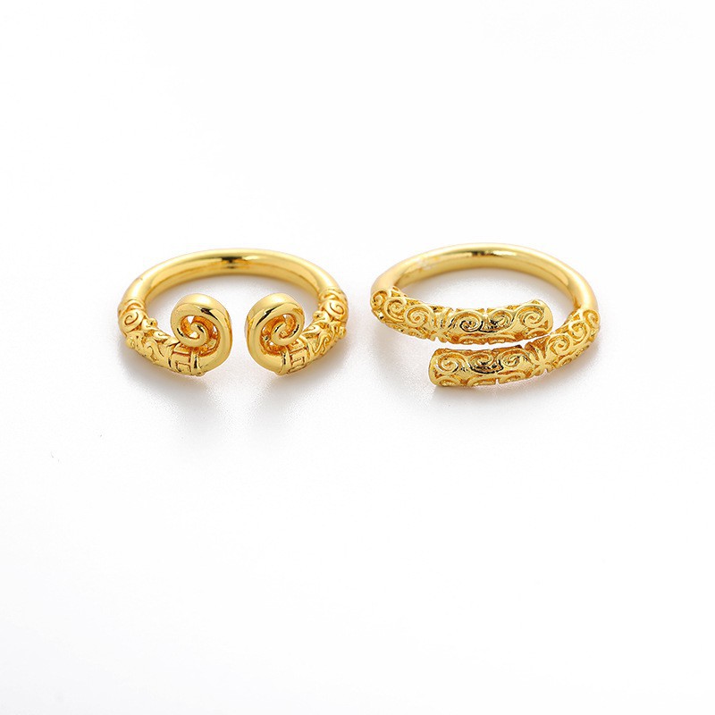 suxin jewelry/Nhẫn Đính Hôn Vàng 24K độc đáo dành cho nam và nữ