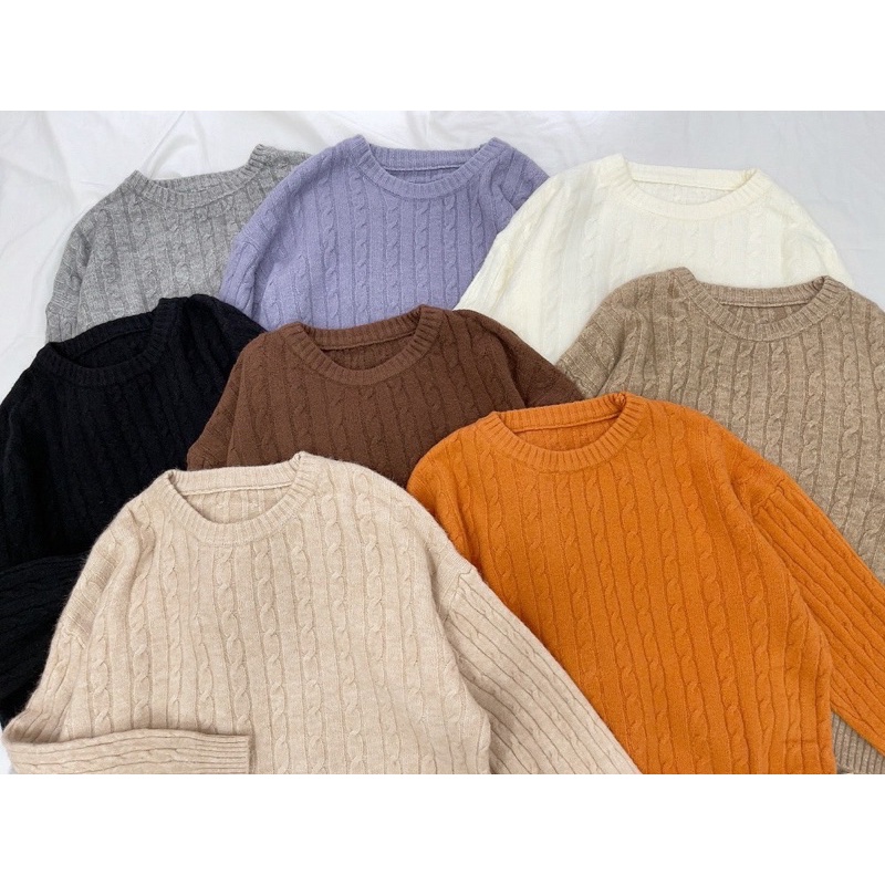 áo len chất đẹp dày dặn màu be nhạt và be đậm