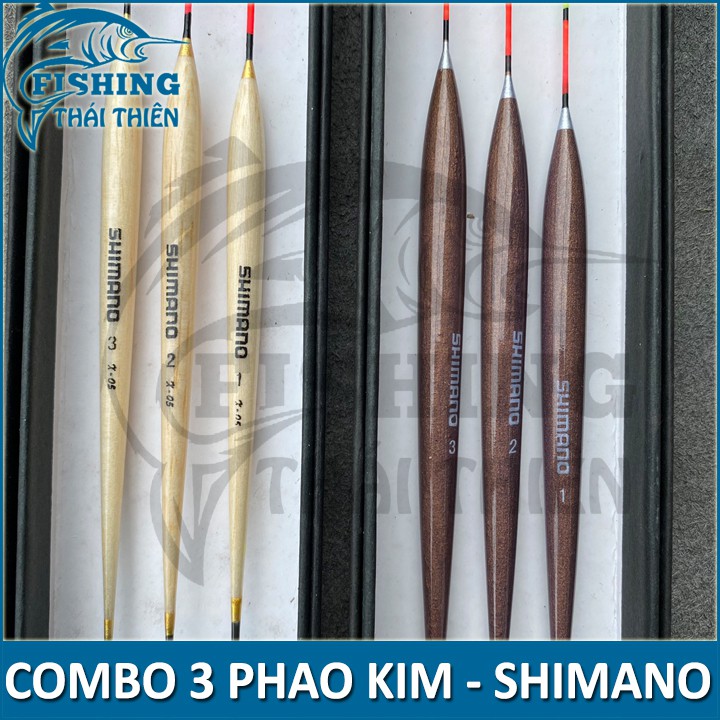 Combo 3 chiếc phao kim câu đơn, câu đài, phao kim shimano