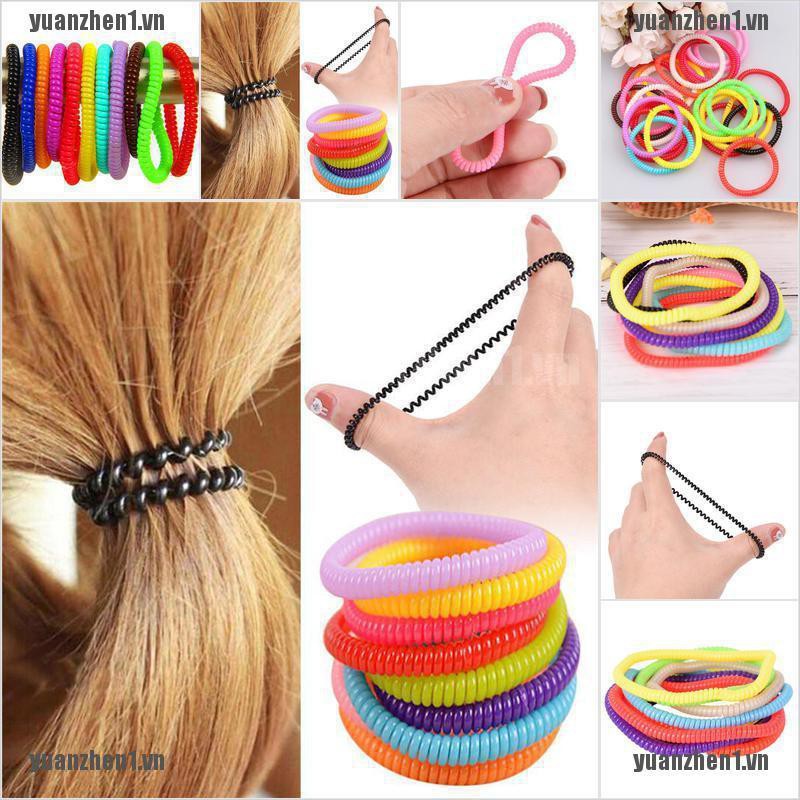 Set 10 Dây Cột Tóc Co Giãn Cho Nữ YUANZHEN1